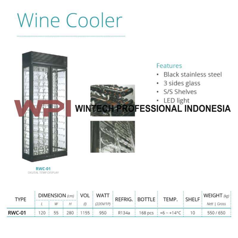 Promo Gea RWC01 Wine Cooler Showcase Pendingin Wine Wine Cellar