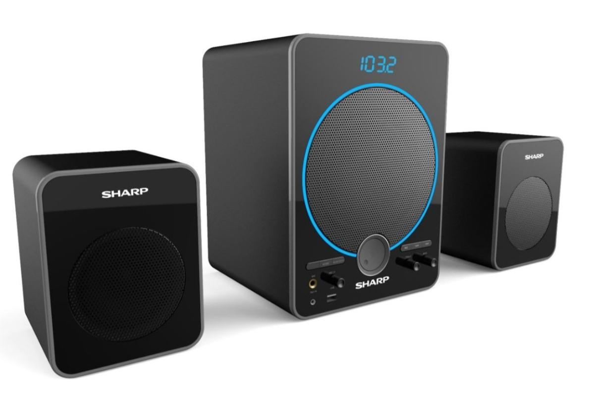 Jual Sharp Cboxmax06 Ubl Speaker Active Multimedia Series Fm Radio
