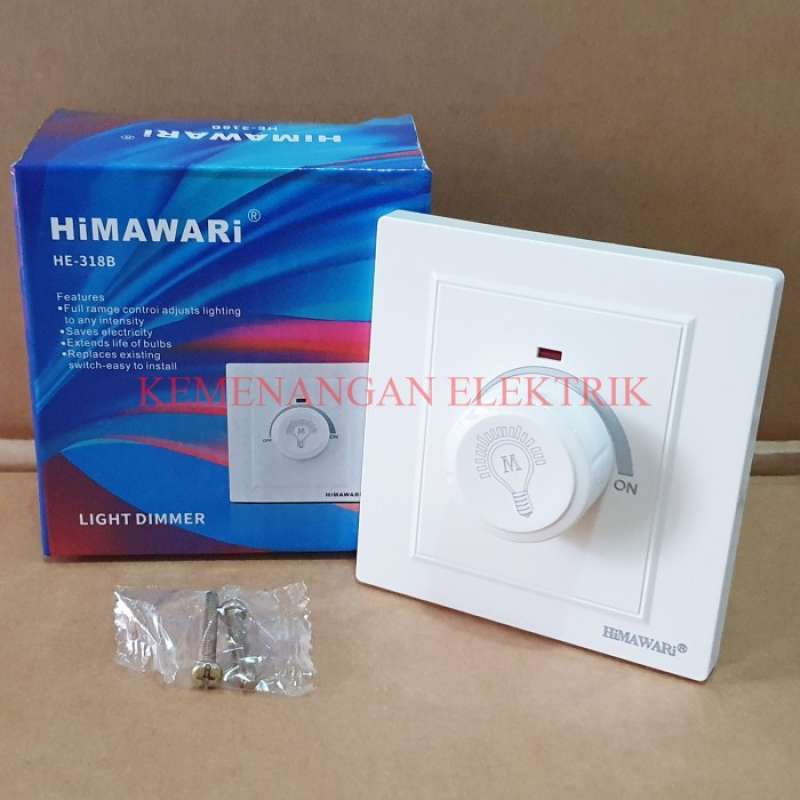 Jual HIMAWARI LIGHT DIMMER SAKLAR DIMER TEMBOK LAMPU AC 220V Multicolor di Seller Berkah_ shop