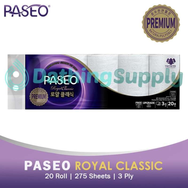 Promo PASEO Royal Classic Tissue Korean Toilet Roll Emboss [20 Roll x