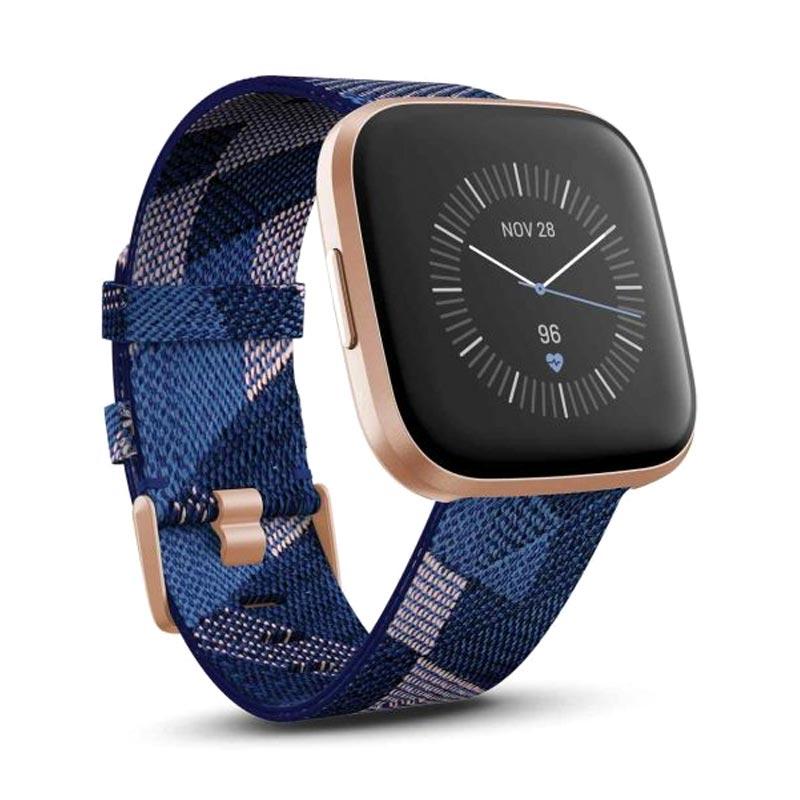 fitbit versa rose gold black