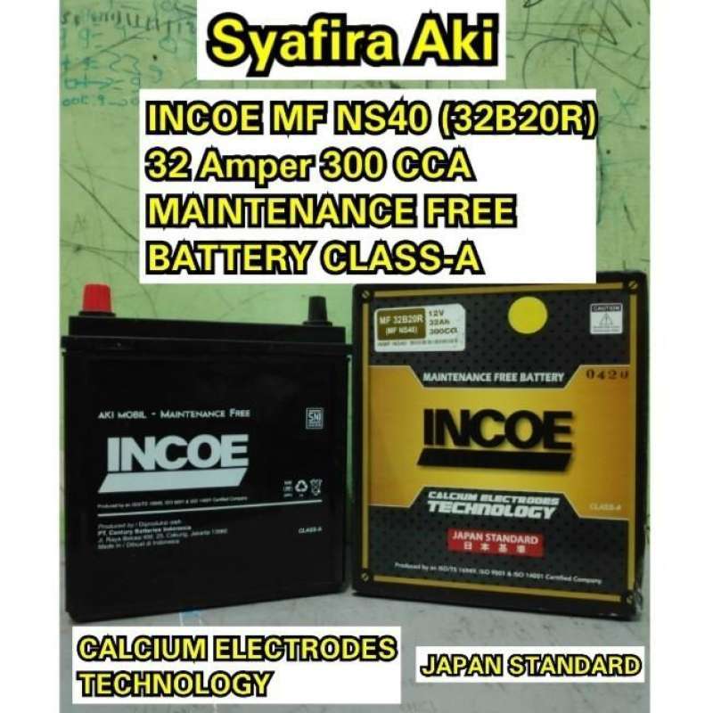 Promo Aki Mobil Incoe Mf (maintenance Free) Astra Ns40 Aki Kering 12v