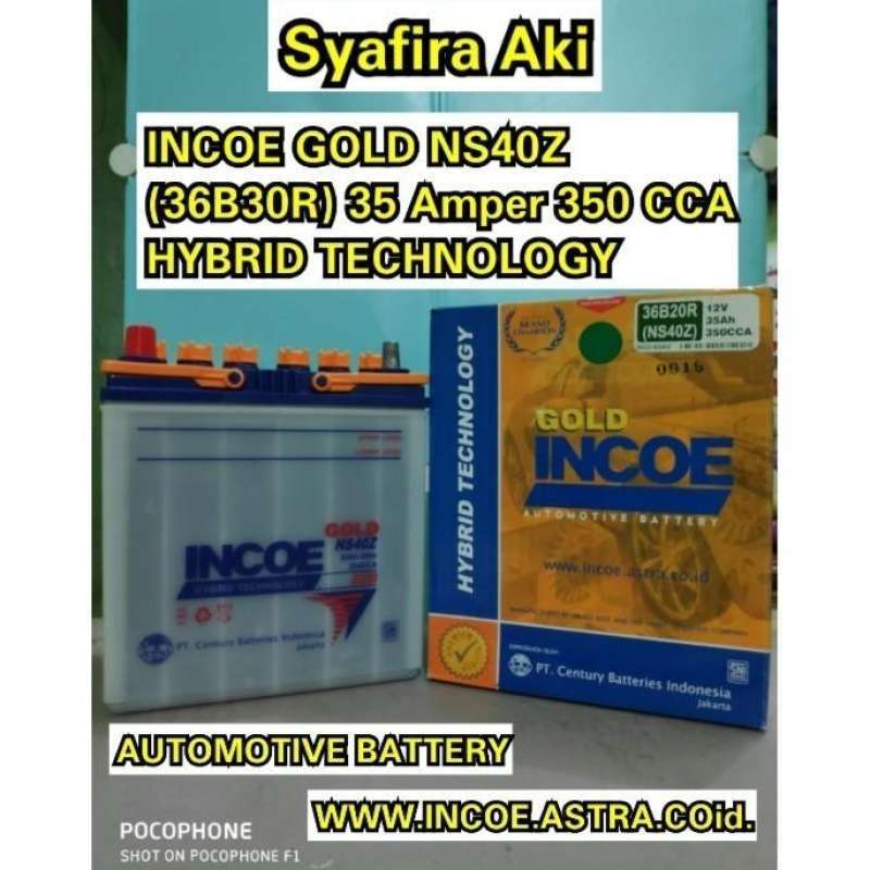 Jual Aki Mobil Suzuki Carry Futura INCOE Gold Astra NS40Z Aki Basah 12V