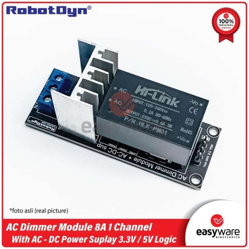 Jual RobotDyn AC Dimmer 8A ACDC power supply 1 CH 3.3V 5V AC 110240V