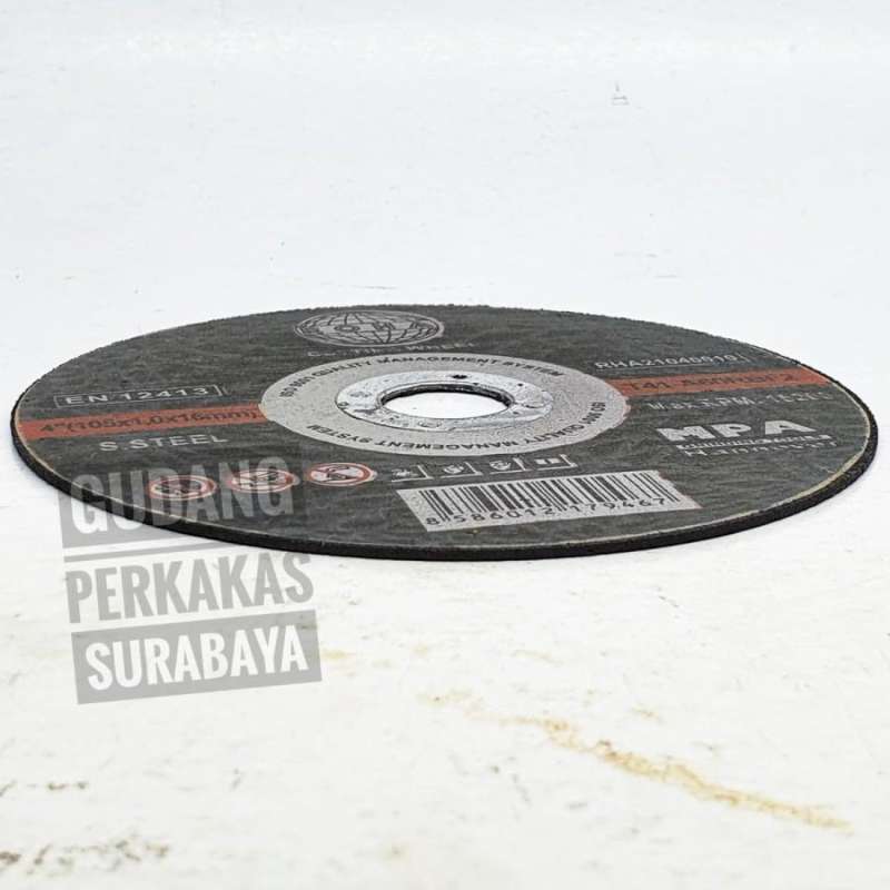 Jual 10 Pc Batu Potong Besi 4 Dim Cutting Wheel 4 In X 1 Mm Batu Potong ...