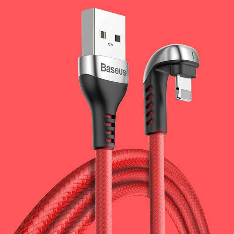 Jual Baseus U Shape Bent Nylonbraided Fast Charging Lightning Cable