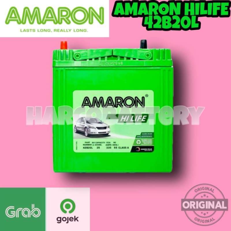 Jual AKI MOBIL HONDA BRIO NS40ZL / 42B20L AMARON HI LIFE AKI KERING di