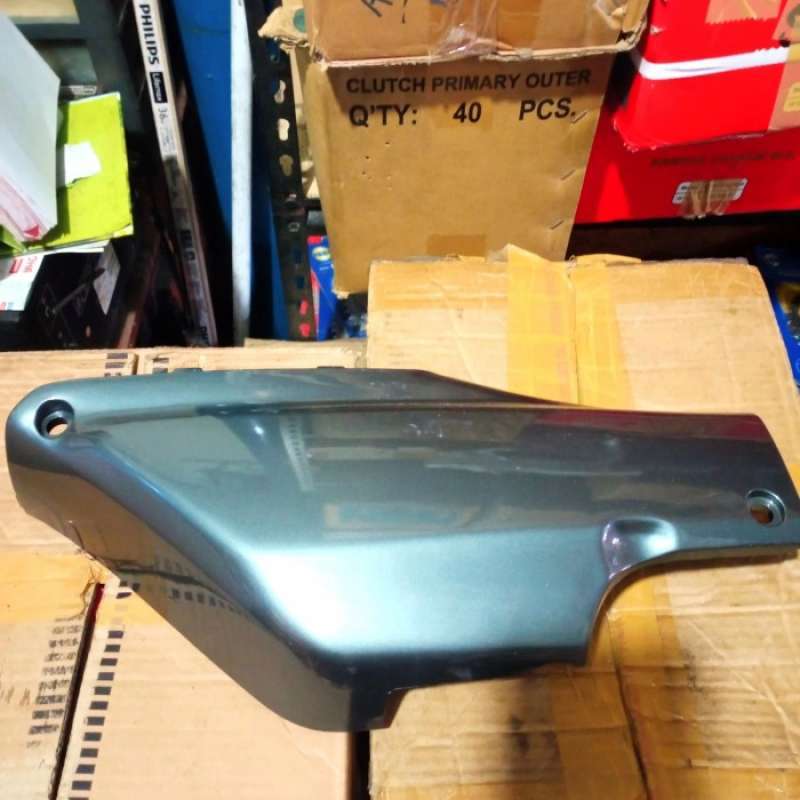 Jual TUTUP BOK BOX AKI SUPRA X LAMA ABU ( CKD PARTS ) BAHAN TEBAL di