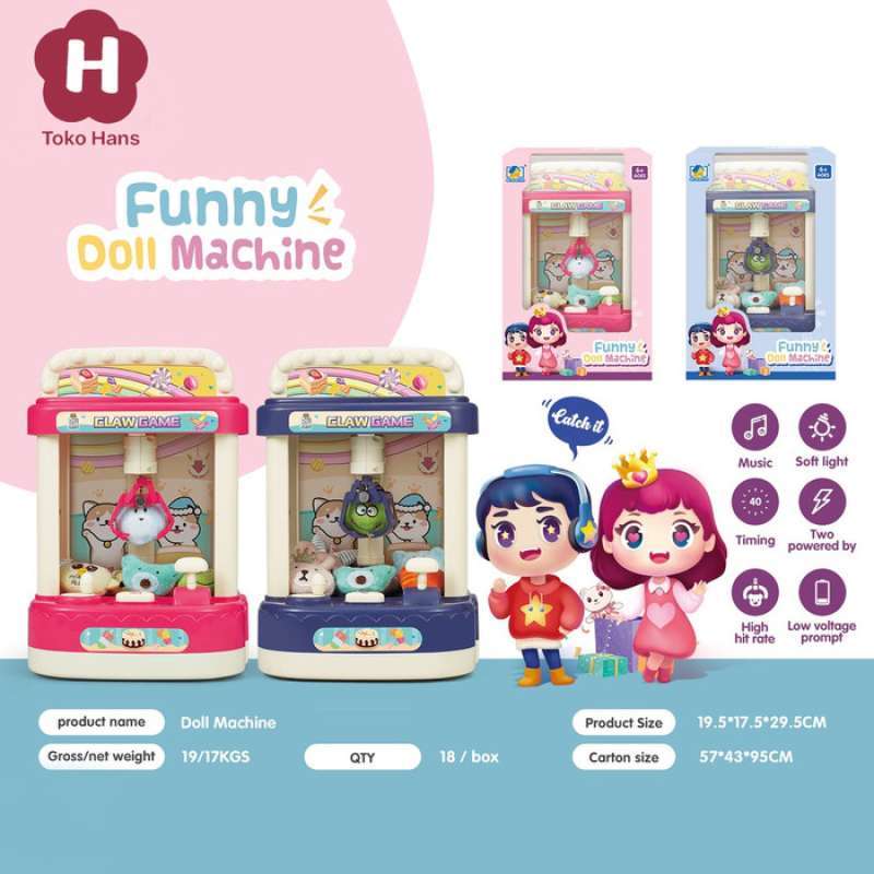 Promo Mainan Edukasi Mesin Capit Funny Doll Machine Claw Machine Joy