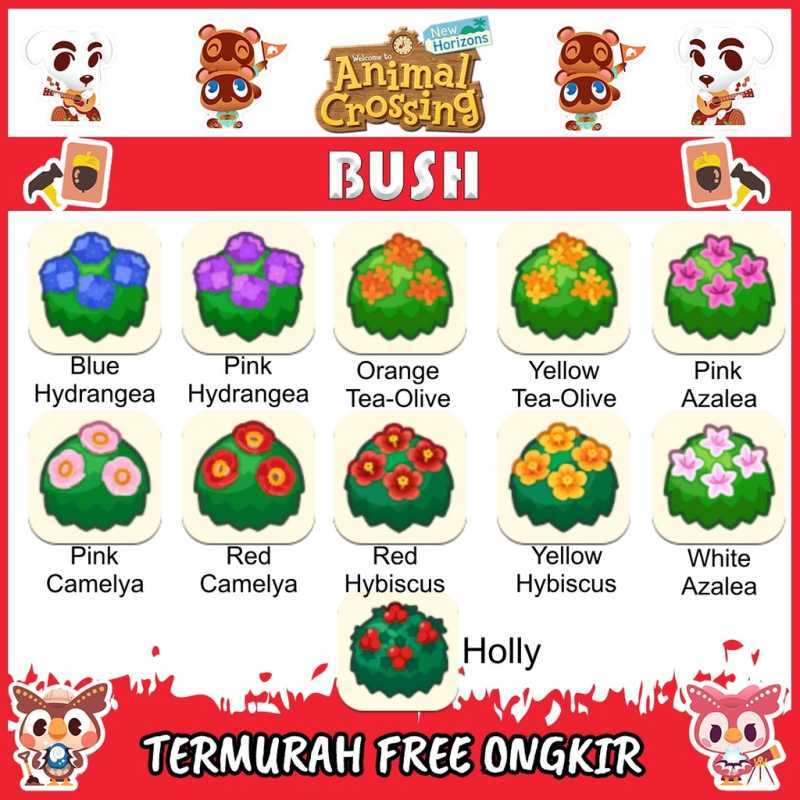 Jual BUSH Hybrid Animal Crossing New Horizon Rose Lily Valley Tulip