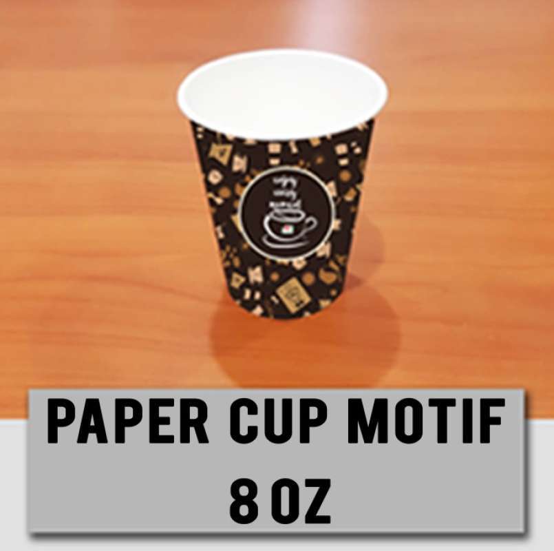 Promo Paper Cup 8 oz - Motif dan Polos - 1 Pack - 50 Pcs Diskon 42% di ...