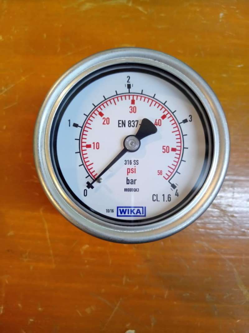 Promo WIKA Pressure Gauge 232.50.063 Range 4 bar 2nd scale psi CBM