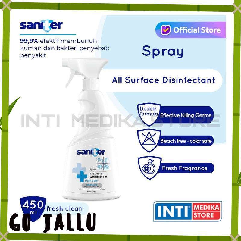 Jual Perlengkapan medis SANITER All Surface Disinfectant Spray 450ml