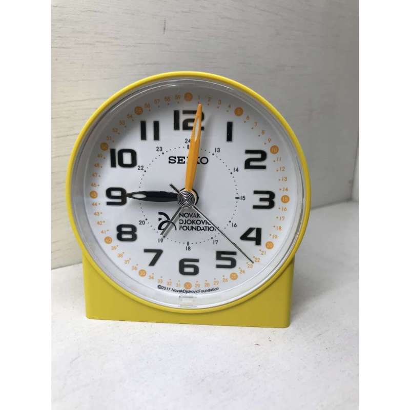 Promo Seiko QHE907 Pink Novak Djokovic Quiet Sweep Lumibrite Alarm