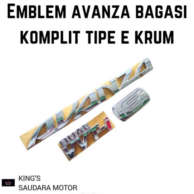 Promo Emblem Avanza Paket Komplite Type E Krum 2012-2019 Original di