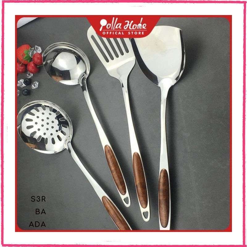 Jual Perlengkapan dapur Ollahom Kitchen Utensil Spatula Sutil Stainless