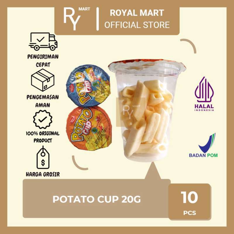 Jual Potato Cup Kripik Kentang French Fries 20g x 12's di Seller Royal ...