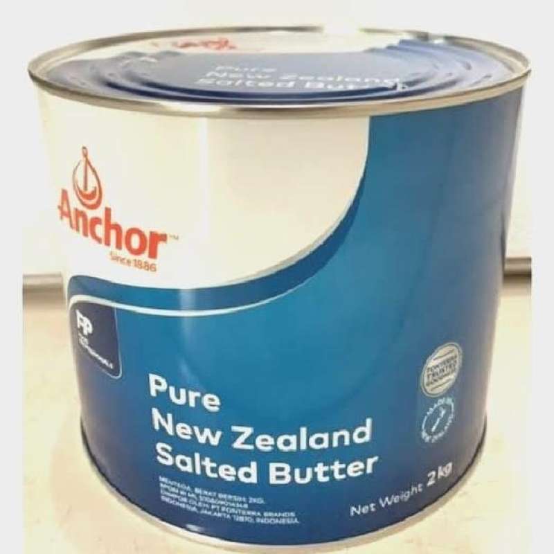 Jual ANCHOR Pure New Zealand Salted Butter 2kg Mentega Fonterra Wangi