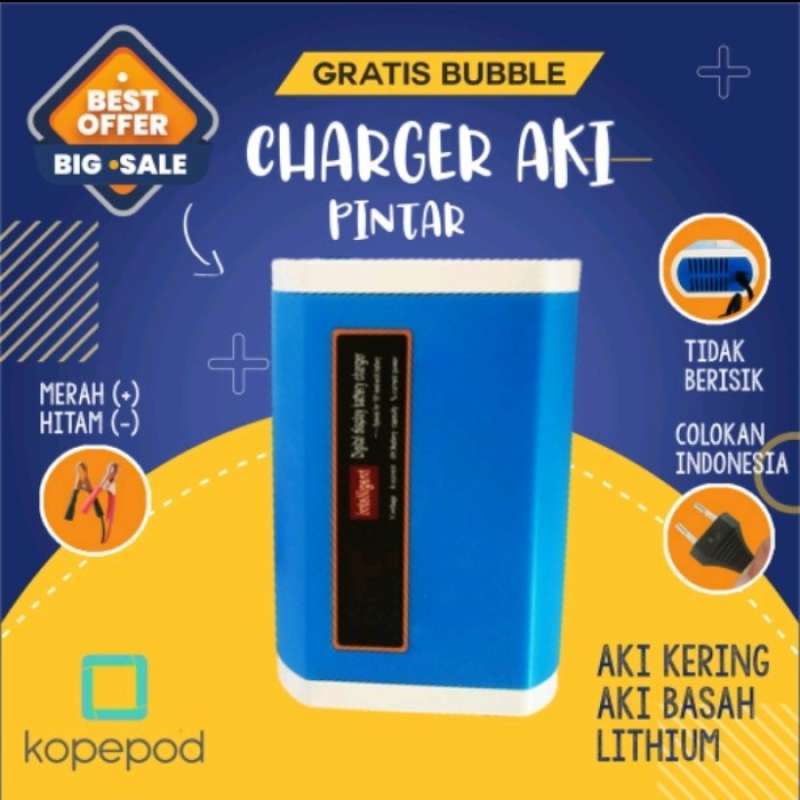 Promo TERLENGKAP Charger Aki 12V Mobil Motor Truck Cas Aki Casan Aki