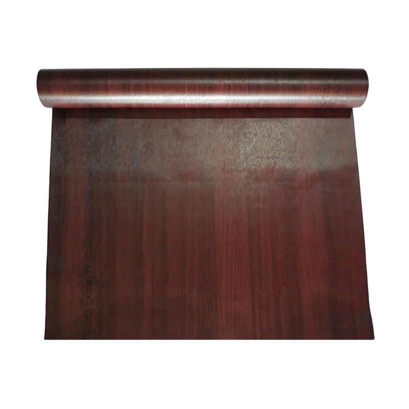Jual OEM Motif Kayu Pernis Merah Marun Sticker Wallpaper
