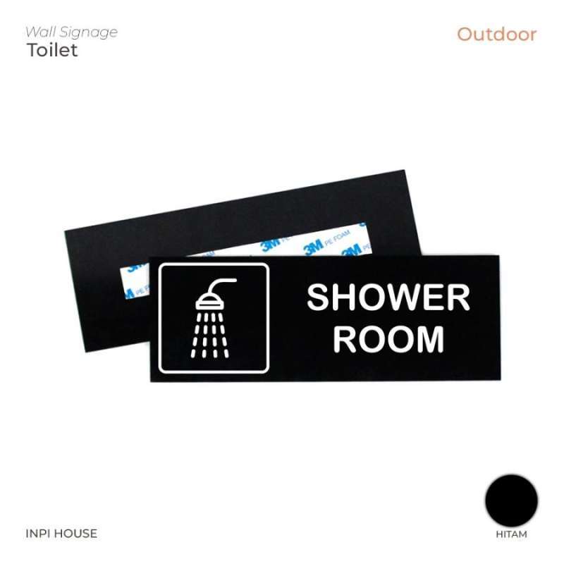 Jual Sign Board Shower Room Papan Tanda Area Mandi Wall Sign