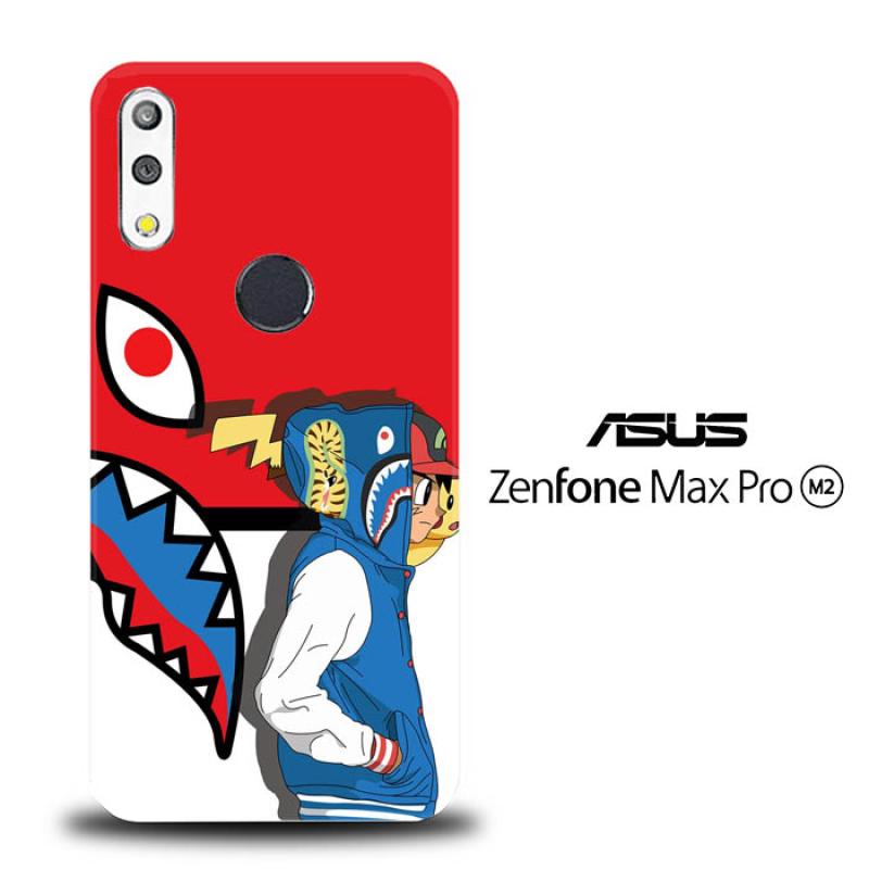 Promo Casing Custom Hardcase Asus Max Pro M2 Bape Shark Ash Ketchum and
