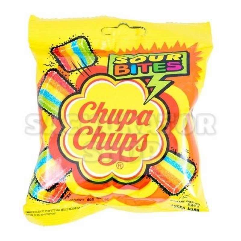 Jual Permen Kembang Gula Cupa Chupa Chups Cups Sour Bites Candy Candies
