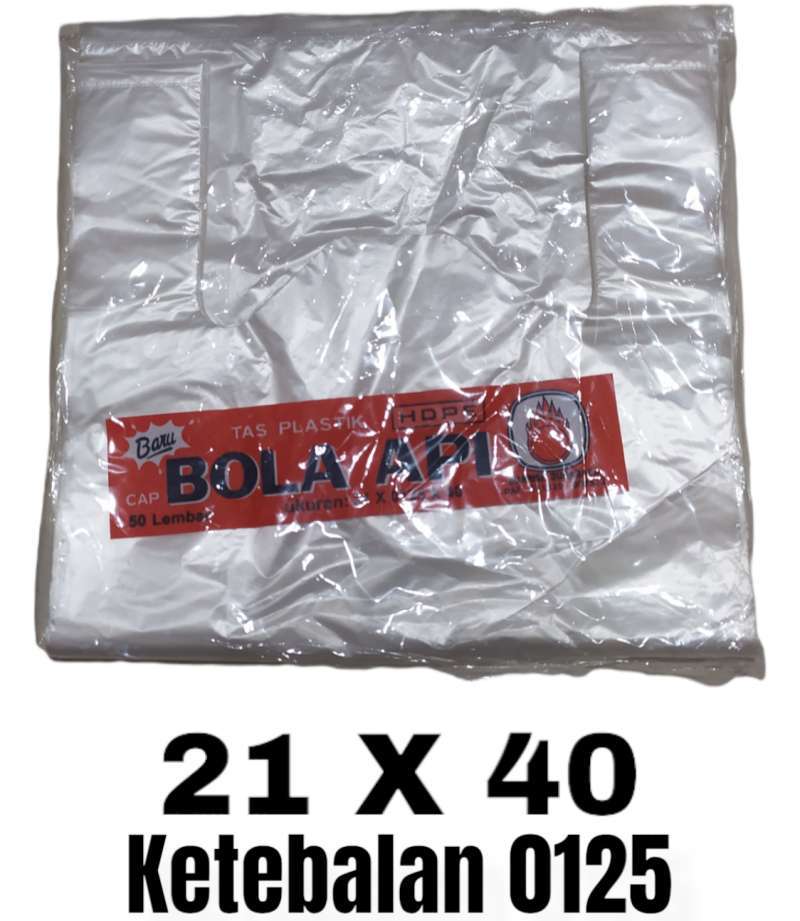 Jual Kantong Kresek Kantong Plastik Bola Api Tas Plastik HDPE 21 X 40