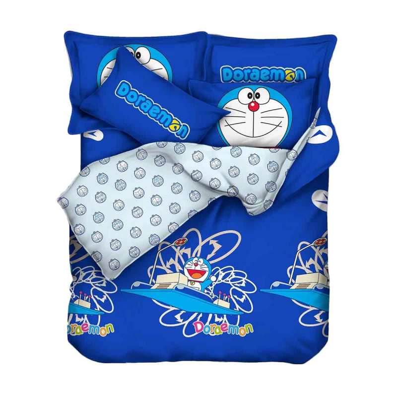 Jual Juliahie Doraemon Time Machine Set Sprei Dan Bed Cover 120 X 200