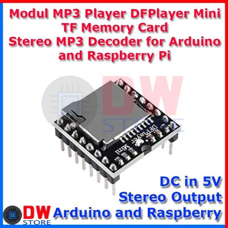 Jual ARDUINO MINI MP3 PLAYER DFPLAYER MICROSD VOICE MODULE di Seller dw ...