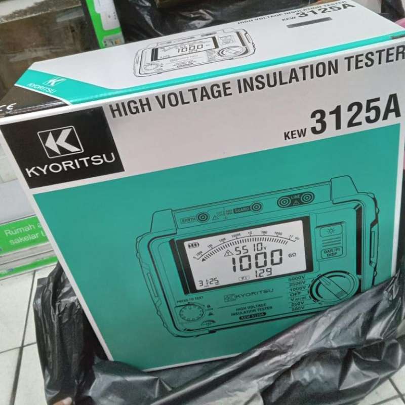 Jual Kyoritsu 3125A High Voltage Insulation Tester Megger 5KV 5000V di