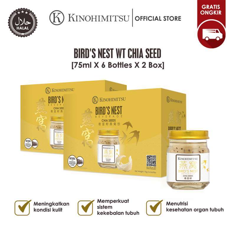 Promo [BUNDLE OF 2] Kinohimitsu Bird's Nest with Chia Seed Minuman
