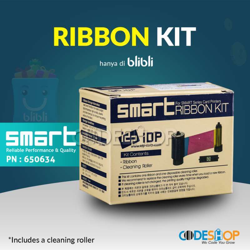 Jual IDP RIBBON KIT ID CARD PRINTER SMART 30s COLOR YMCKO ( PN 650634