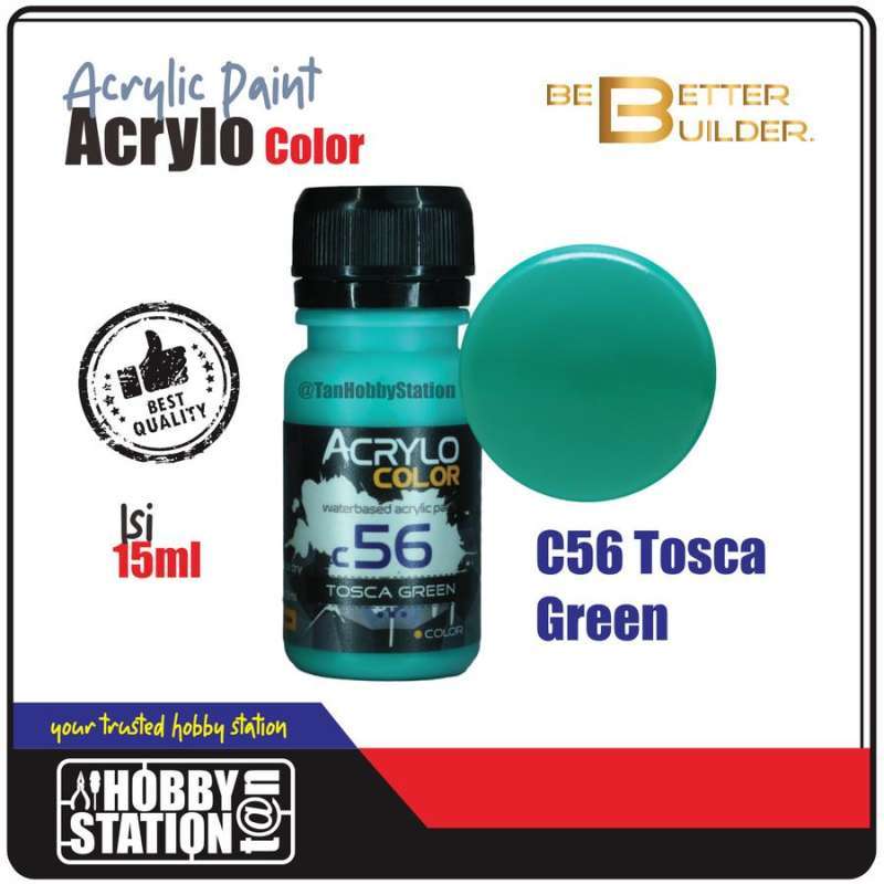 Jual Acrylo Color Tosca Green - Gundam Modelkit Acrylic Repaint ...