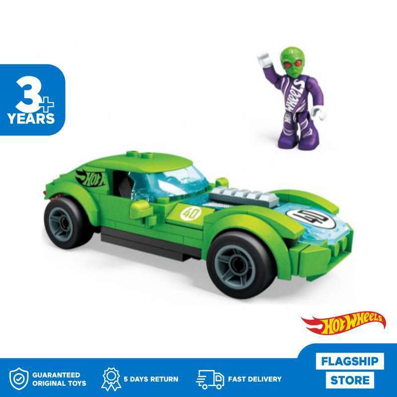 Set Di Costruzioni Mega Construx Hot Wheels HW40, Auto Da Corsa E Micro Action Figure, Per Bambini 5+ - 3