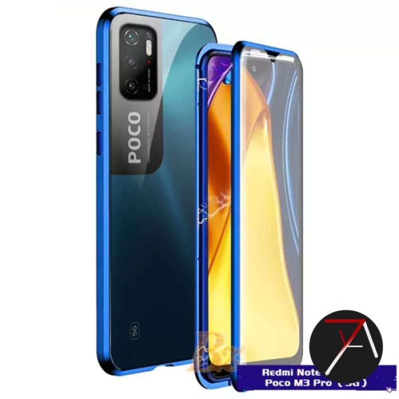 Promo Xiaomi Poco M3 Pro 5G Double Side Glass Magnetic Case Metal Cover