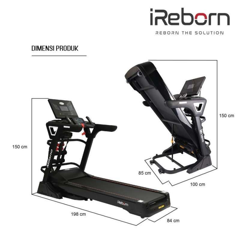 Jual New Fitness Big Treadmill Listrik Elektrik iReborn Milano Auto