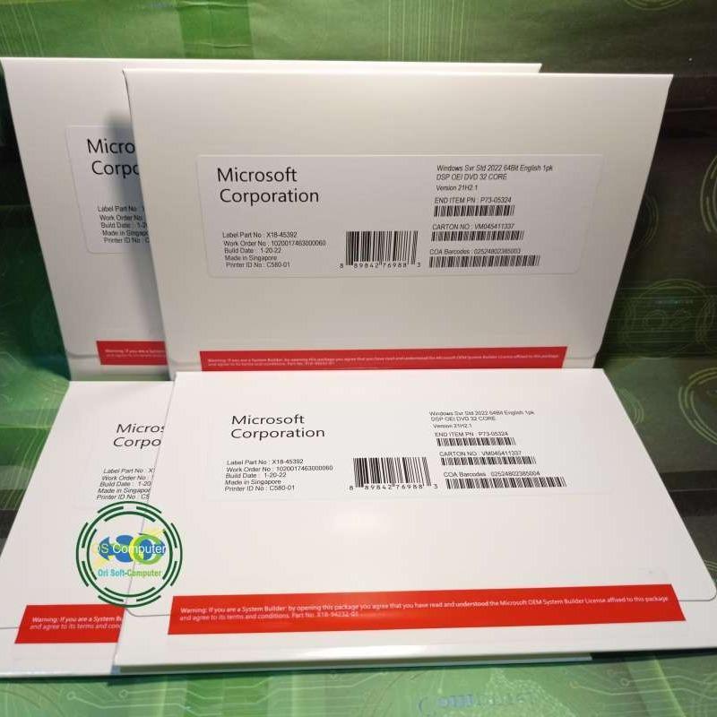 Promo Windows Server 2019 Standard 32 Core 64 Bit Original Fullpack ...