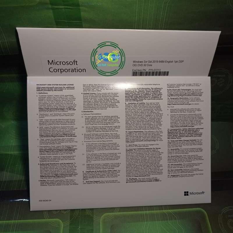 Promo Windows Server 2019 Standard 32 Core 64 Bit Original Fullpack ...