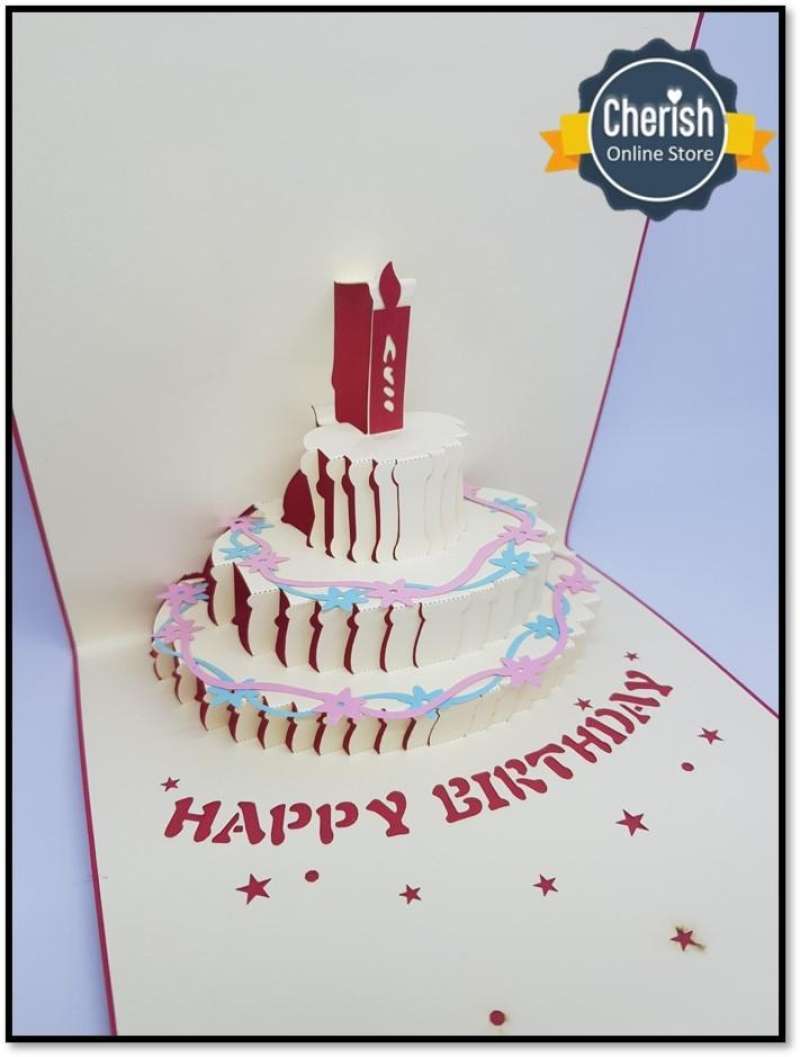 Jual 3D Birthday Cake Pop Up BIRTHDAY CAKE Kartu Ucapan 3 Dimensi