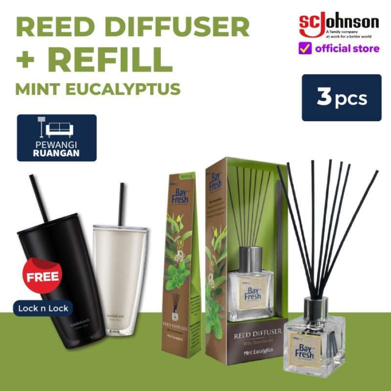 Jual Bayfresh Reed Diffuser Pengharum Ruangan + Refill Mint