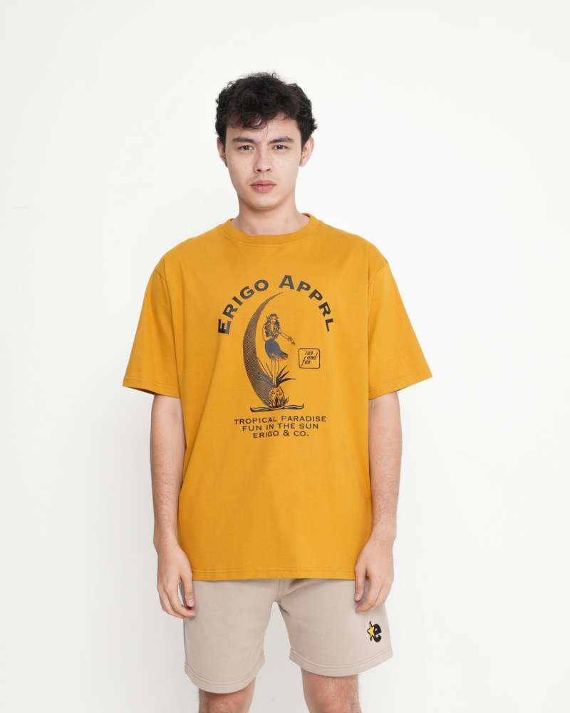 Jual Erigo Tshirt Oversize Tropical Girl Mustard Di Seller Erigo