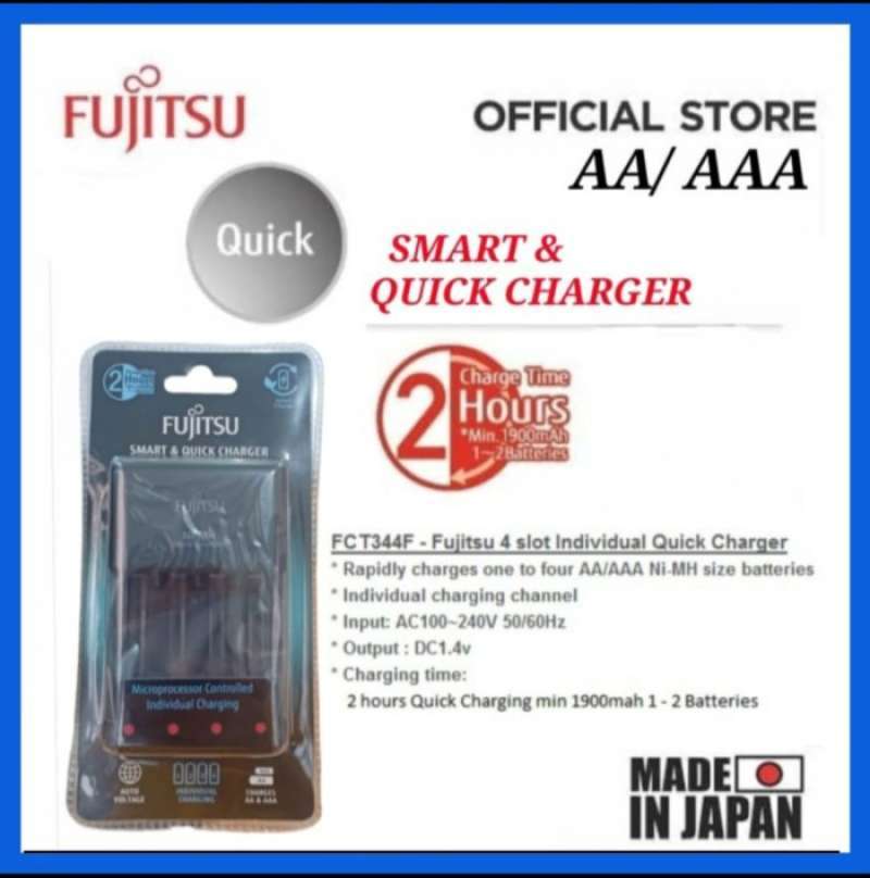 Jual FUJITSU QUICK CHARGING BATTERY CHARGER INDIVIDUAL MADE IN JAPAN di