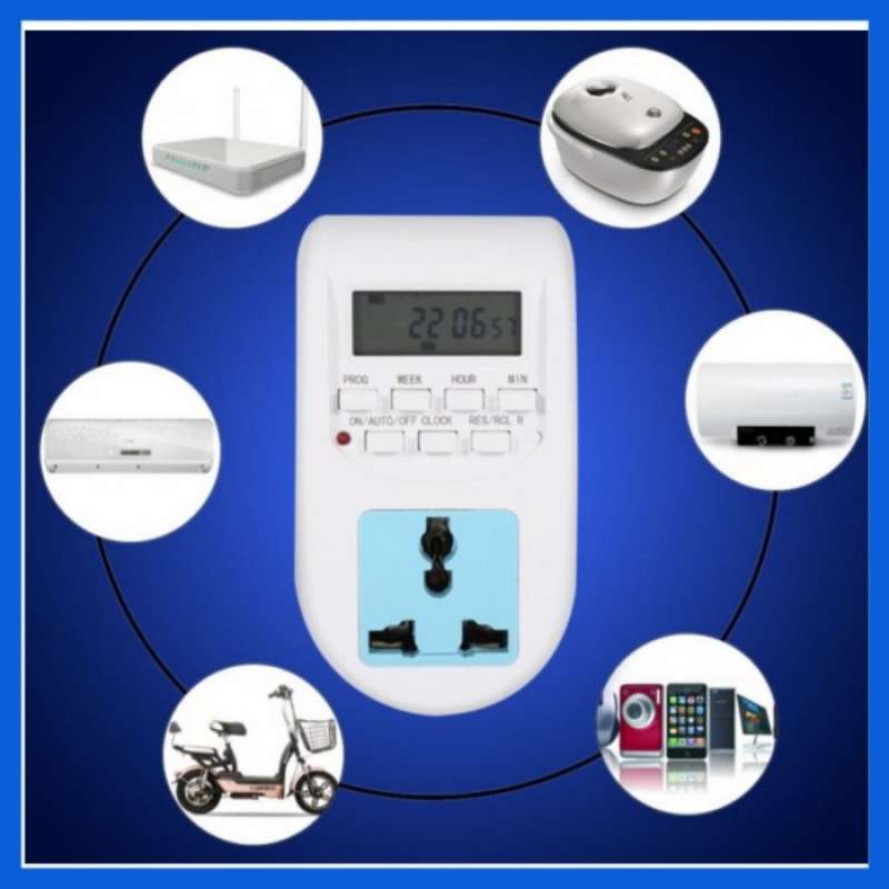 Jual Stop Kontak Timer On Off Listrik Otomatis Digital 24 Jam Di Seller