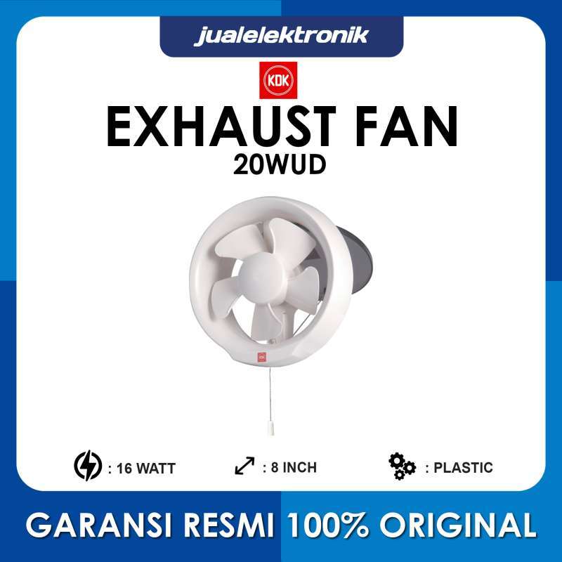 Jual KDK Exhaust Fan Wall 6 inch 20WUD White Kipas Angin Hisap Low Watt Low Noise 20WUD di