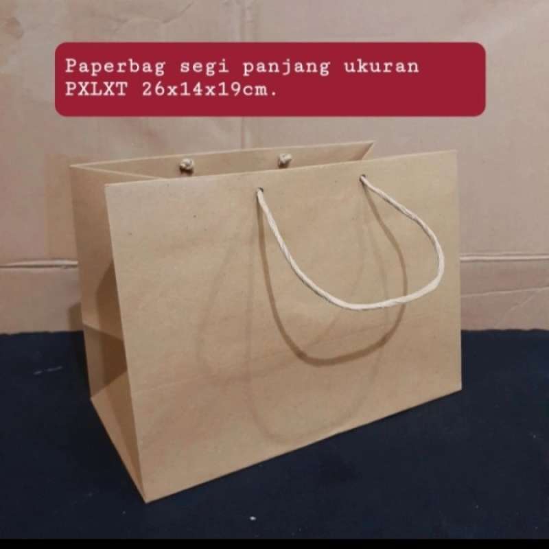Jual Paper Bag Box Brownies Ukuran Medium Paper Bag Bolu Gulung