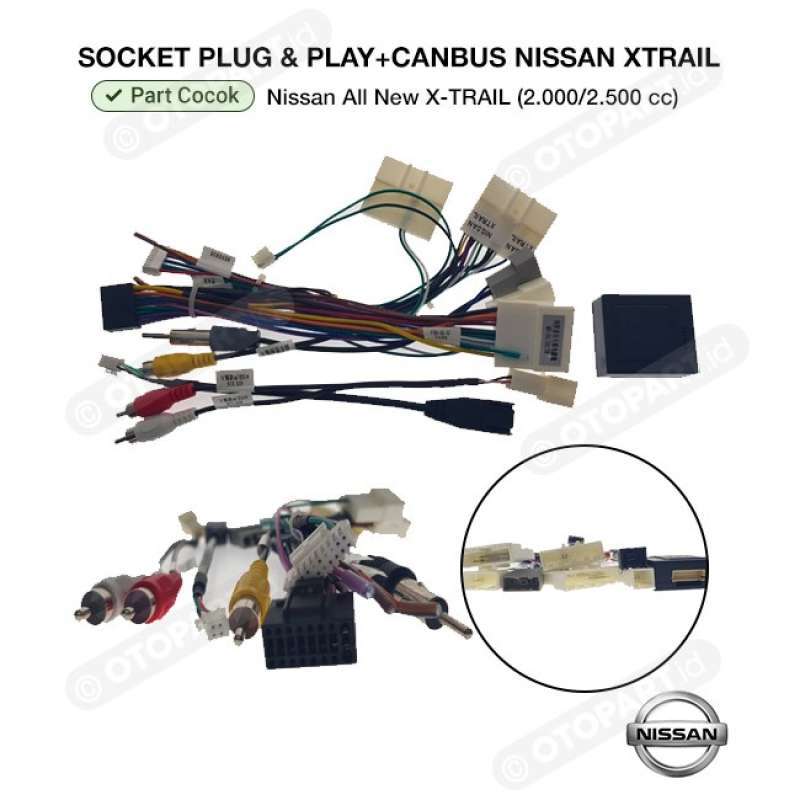 Promo SOCKET HEAD UNIT NISSAN ALL NEW XTRAIL + CANBUS PLUG AND PLAY
