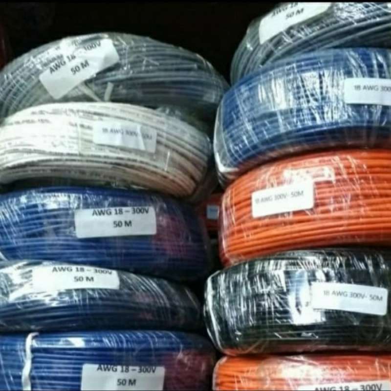 Promo KABEL CABLE AWG18 18AWG AWG 18 K KECIL 50M 50METER 50 METER 1 ...