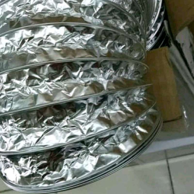 Jual Flexible Ducting 4 in (harga per meter) /pipa exhaust aluminium.pipa AC .mesin cuci uap dll