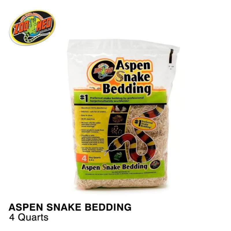 Jual Zoomed Aspen Snake Bedding Substrate Ular 4.4 Liter Python Hog
